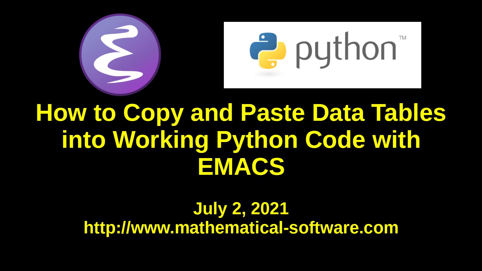 [Video] How to Copy and Paste Data Tables into Working Python Code with ...