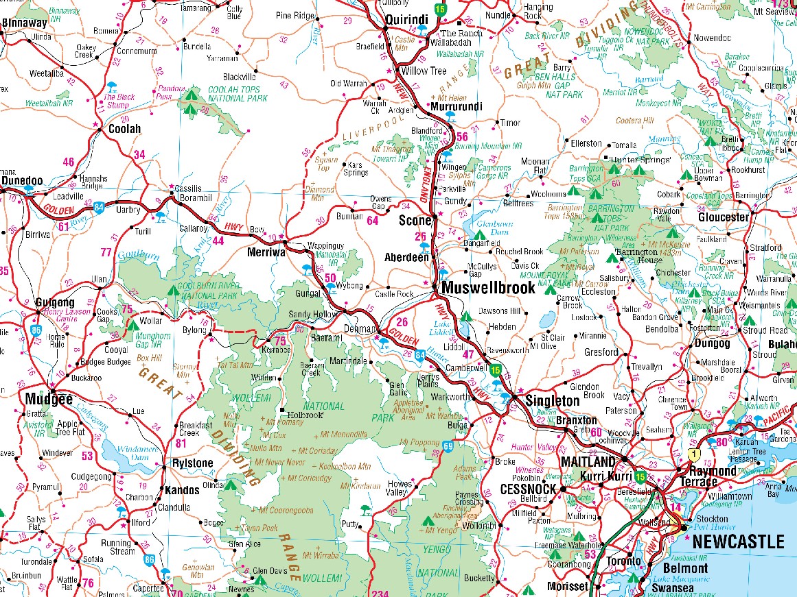 Hunter Region Map . Upper Hunter Readings: Working with Indigenous Australians