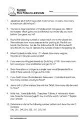 grade 3 word problems worksheets