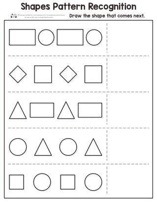 identifying the next picture in a repeating pattern set 2 worksheet