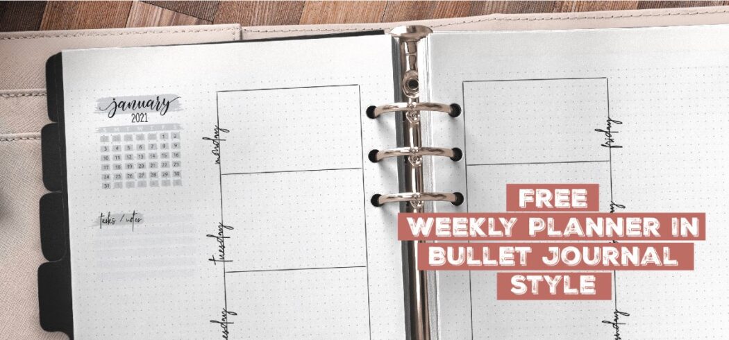 free printable weekly planner pages on two page layout free planner