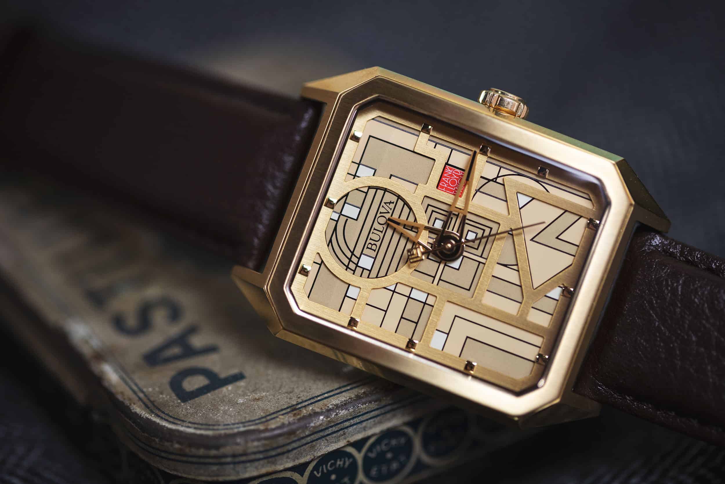 The clock is an adaptation of the . Discovering The Frank Lloyd Wright Collection With Bulova Worn Wound