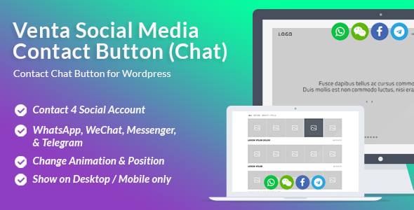 Top 8 live chat plugins for wordpress · livechat · sendinblue · olark · zendesk chat · tidio live chat · live chat unlimited · formilla live chat · pure . Venta Social Media Contact Button Wordpress Plugin Rating Reviews Demo Download