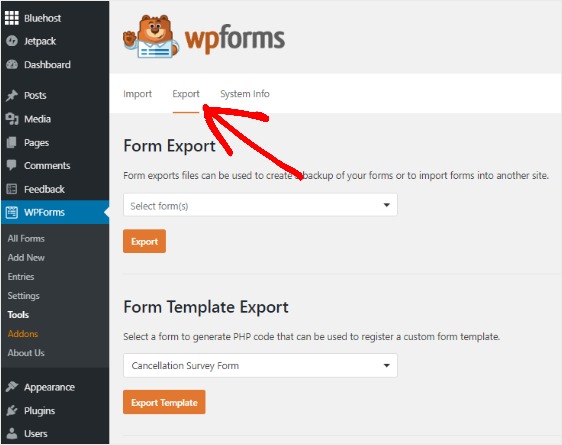 Dengan cara yang hampir sama seperti memindahkan website. How To Export A Contact Form In Wordpress Wpforms