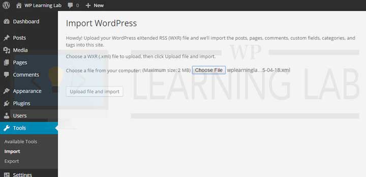 Media (images and other attachments) is not included in the.xml file. How To Use The WordPress Importer Plugin