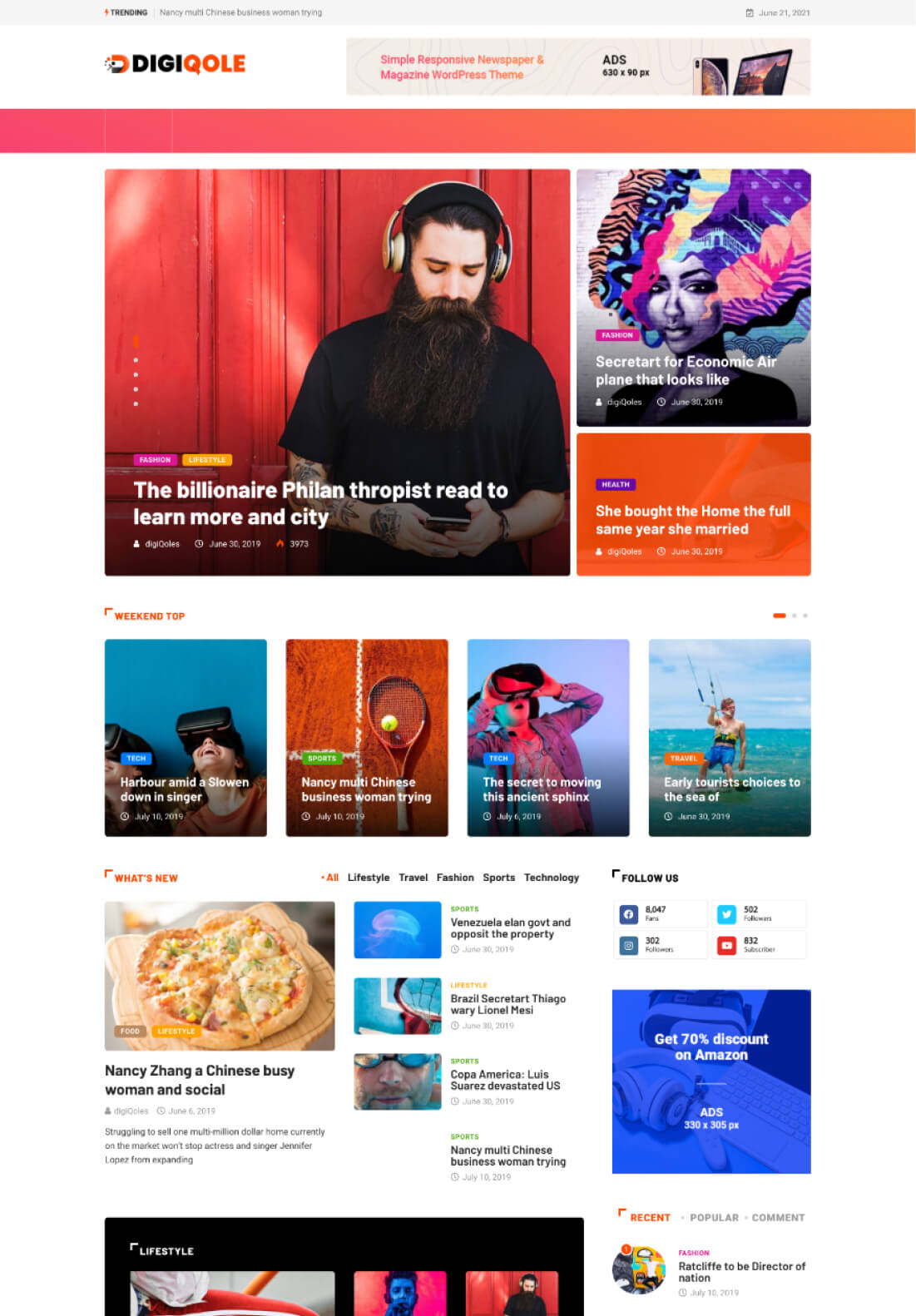 Digiqole is a simple, easy to use wordpress theme for news portal, magazine. Best Aggregator Themes For Wordpress Wp Mayor