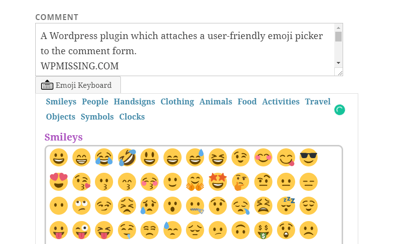 Emoji Picker For Comment Form WP Missing