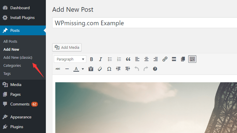 Anstatt wie früher einen shortcode (z.b. How To Use Classic Editor When Gutenberg Is Activated | WP Missing