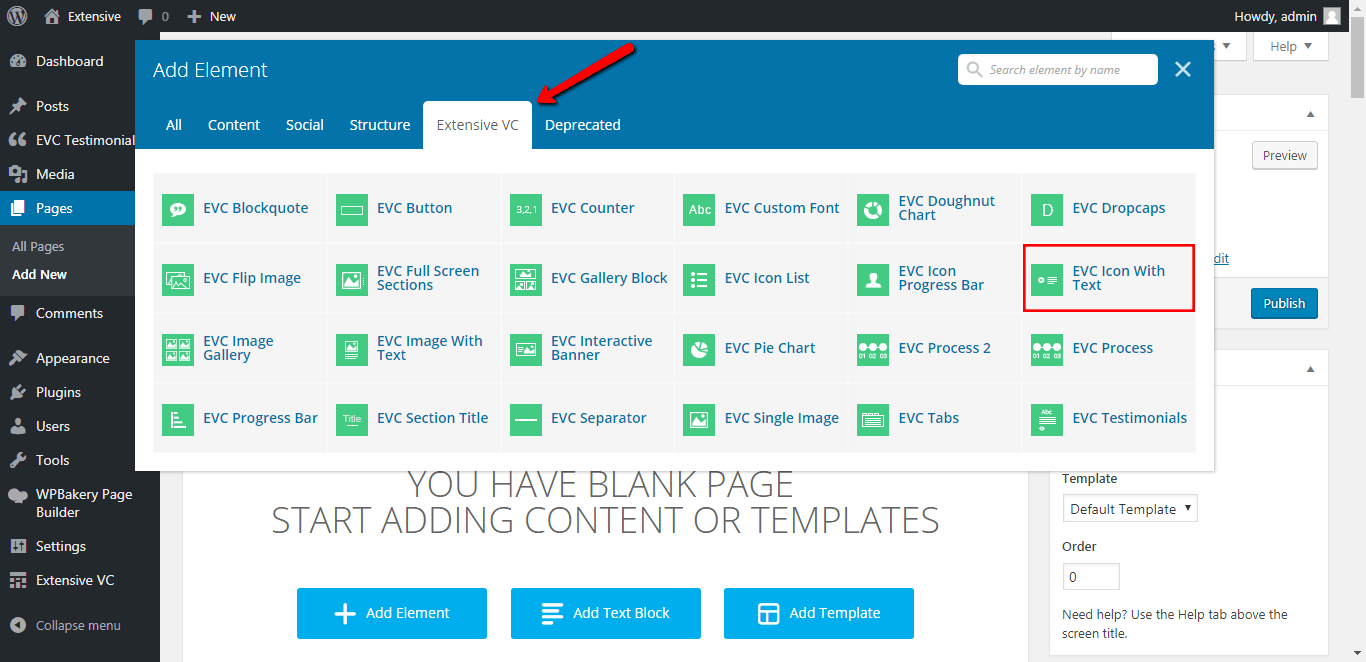So in the example above, i want to set a static page as my homepage and delegate another page to host my blog (aka posts page). Icon With Text shortcode - WordPress addon for WPBakery Visual Composer plugin
