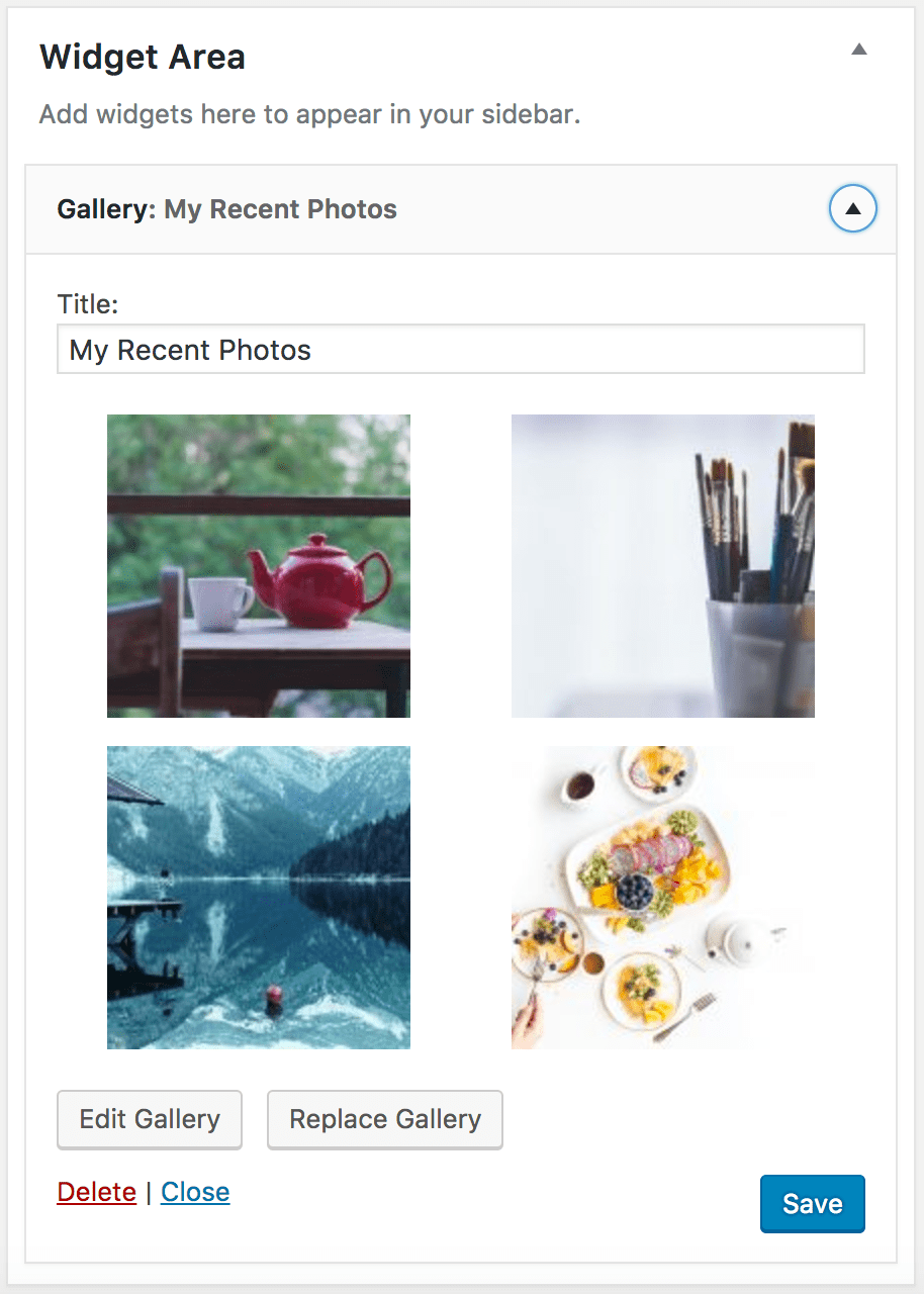 · choose the location where you'd like to place the widget on your . New Core Gallery Widget Targeted For Wordpress 4 9 Wp Tavern