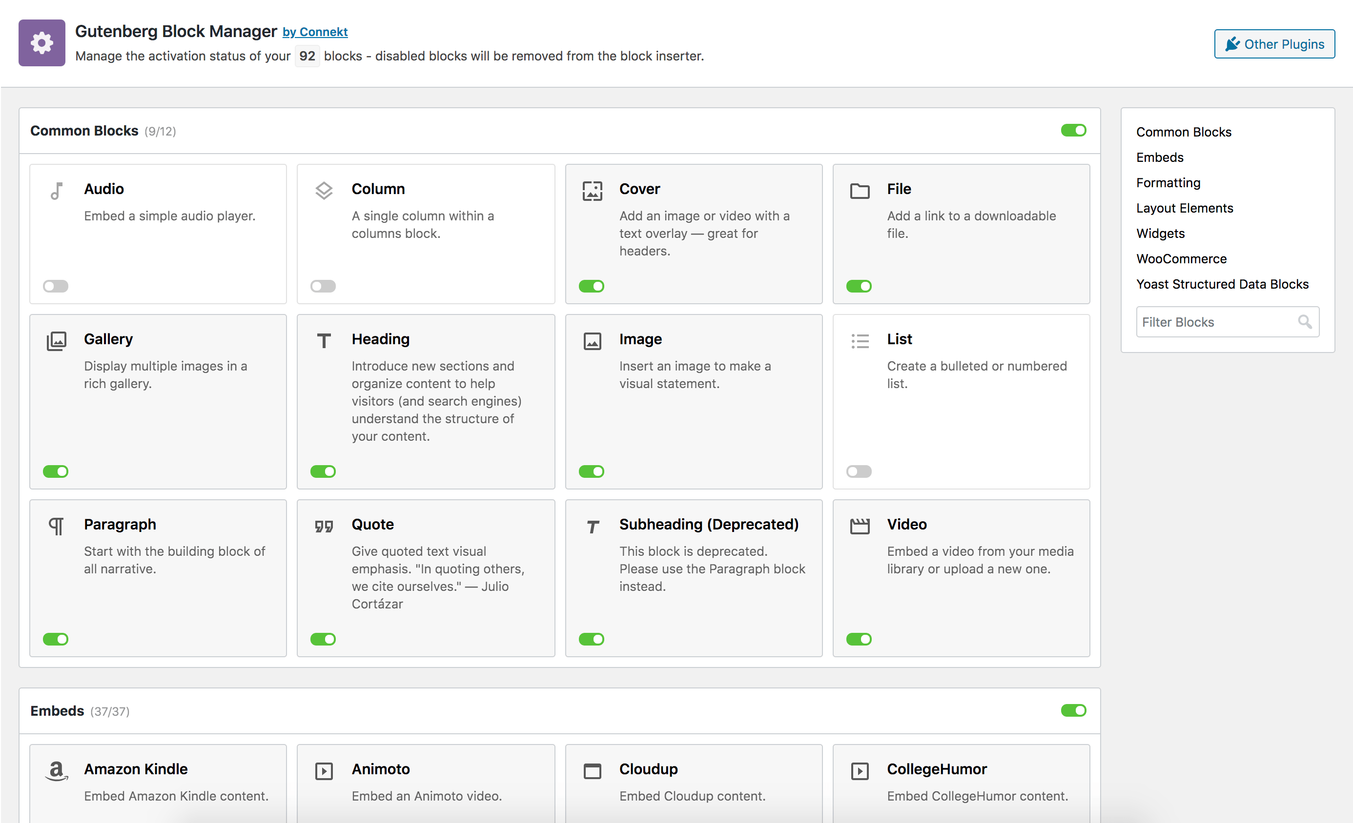 Gutenberg Block Manager Plugin Enables Global Block Removal and Recategorization