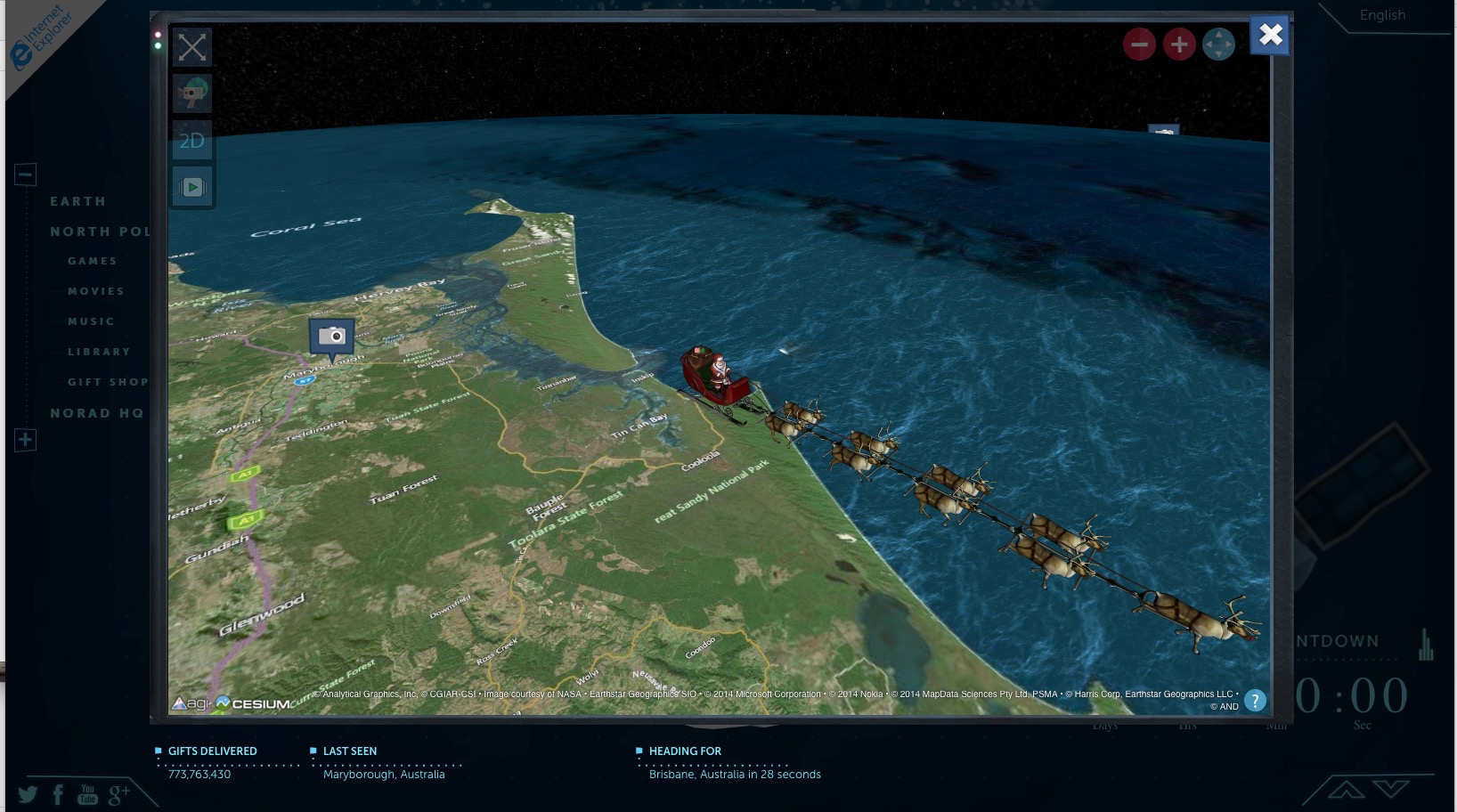 The santa tracker webpage lets children explore the north pole all through december. Have you been good this year? It's time to track Santa on this Christmas Eve