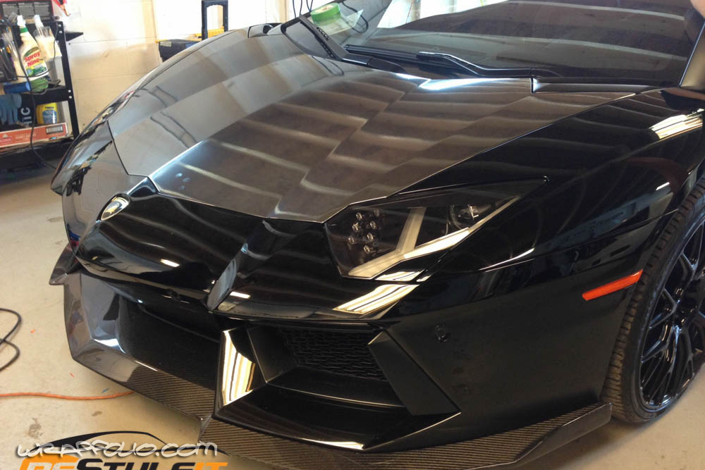Black Chrome Aventador wrap Wrapfolio
