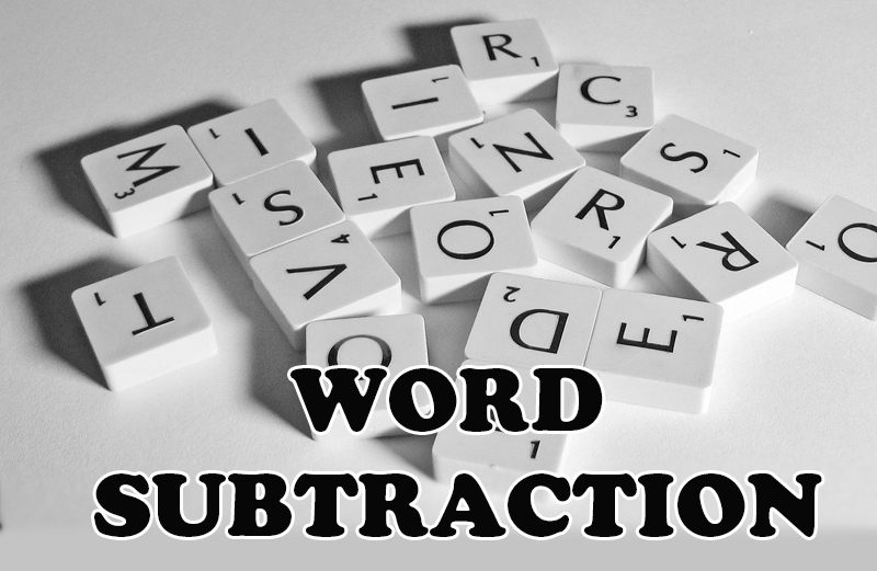 Word Subtraction Writing Geeks