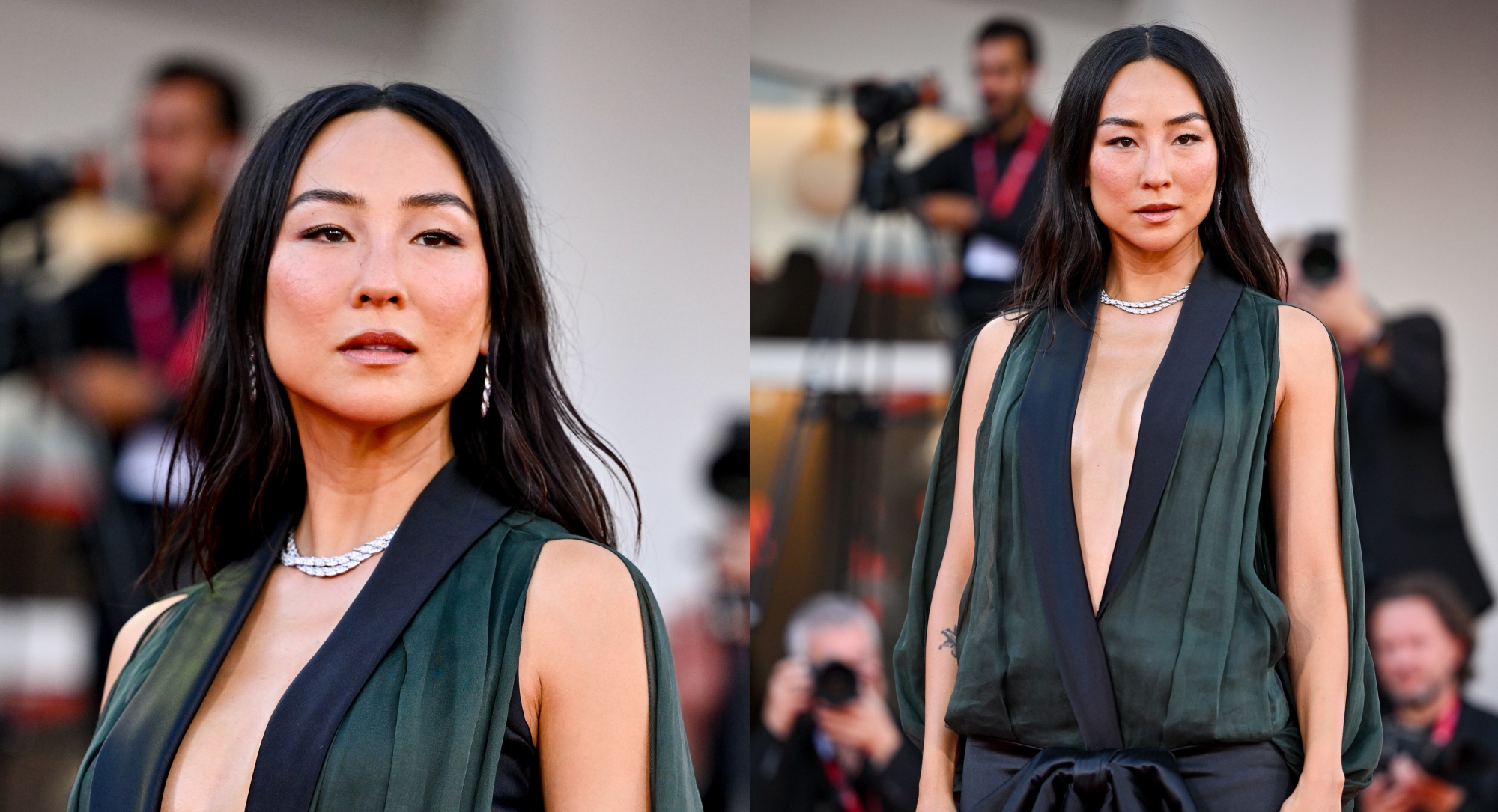 Greta Lee’s Jonathan Anderson-Designed Dior Dress Wows at Venice Film Festival