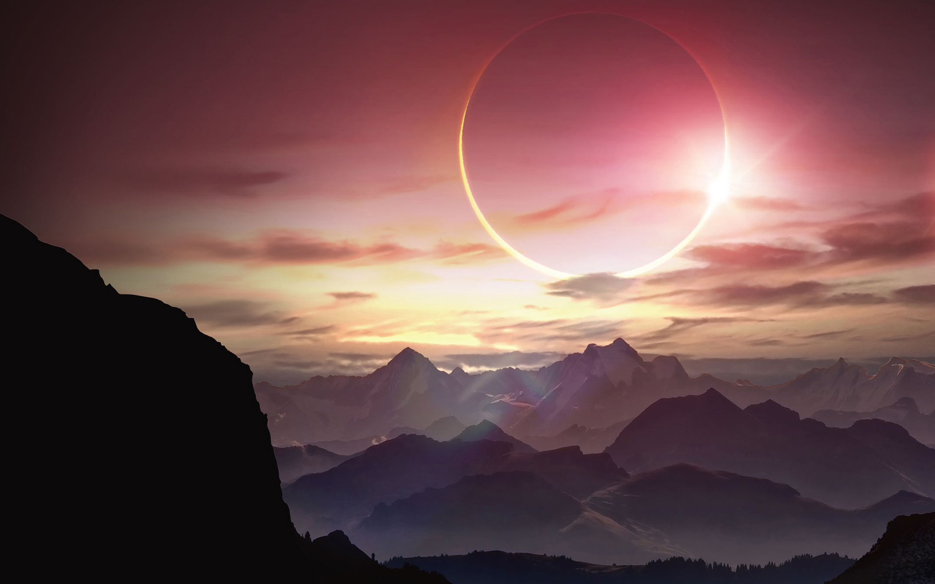 During a total solar eclipse, when the disk of the sun is covered by that of the moon, parts of the sun's surrounding atmosphere can be seen. Solar Eclipse Wallpapers | Wallpapers HD