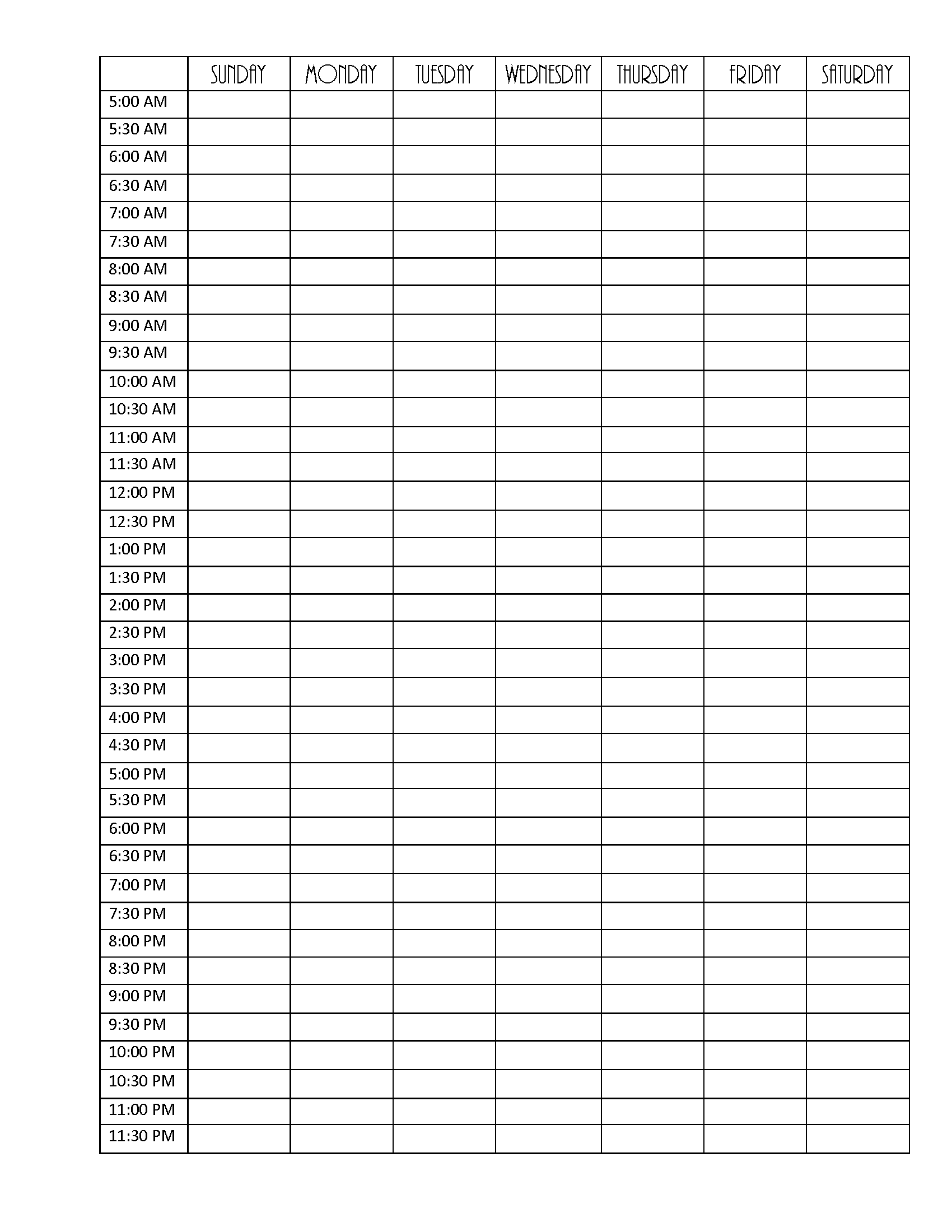 Appointment Sheet Template Word