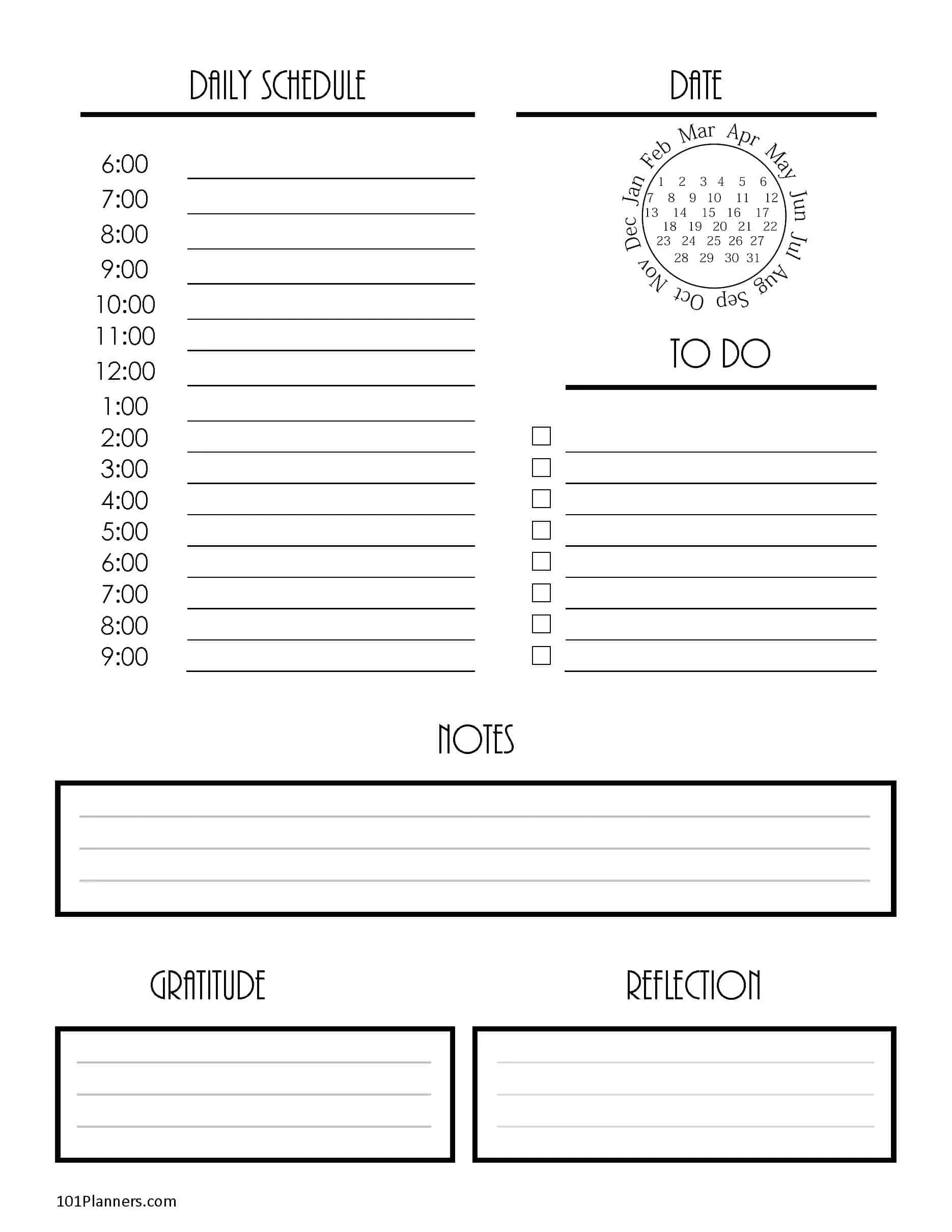 free printable hourly planner daily weekly or monthly