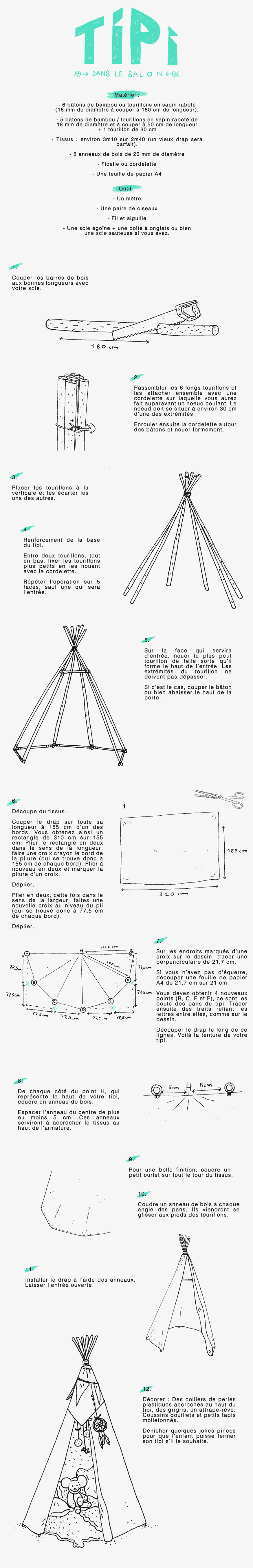 Comment fabriquer un tipi pour son chat ? Tutoriel Comment Coudre Un Tipi Avec Un Drap Recup Et Des Tasseaux