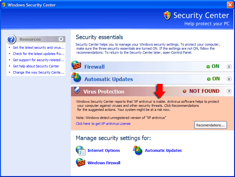 Windows Security Center Fake How To Remove Dedicated 2 Viruses Com