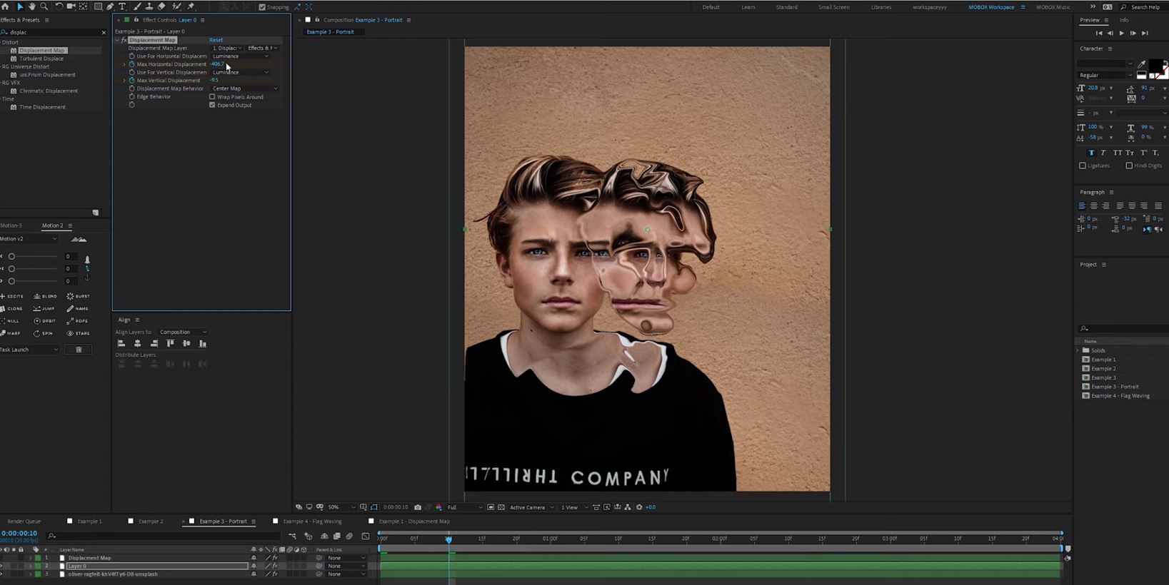 Displacement Maps In After Effects 3dart