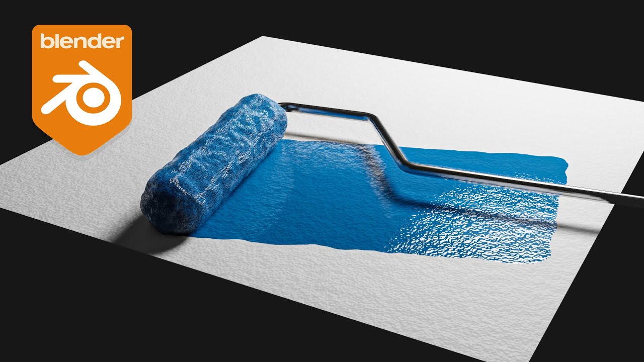 How to create Paint Roller Effect in Blender Tutorial 3DArt