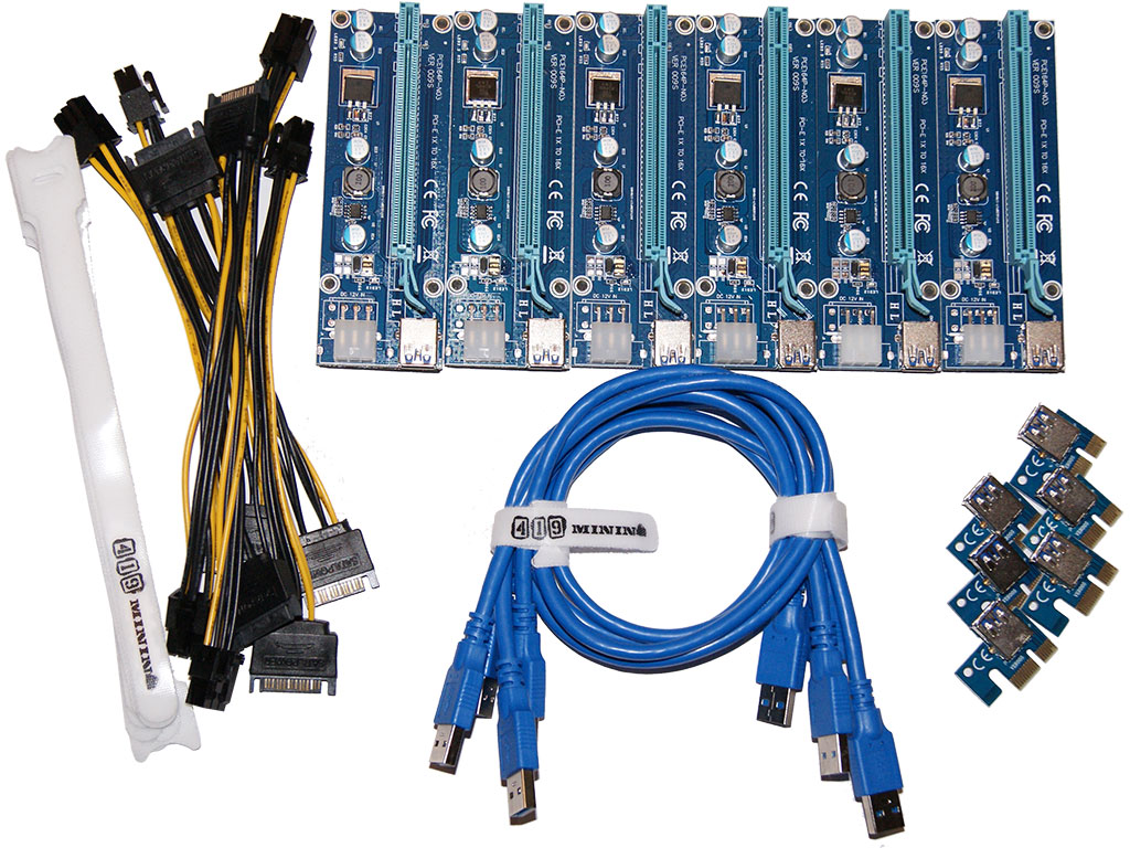 VER009S-Plus PCIE Riser 1X A 16X Cable USB3.0 Conector SATA De 6 Pines Negro