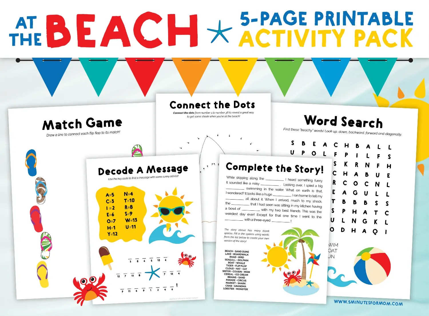 20 free summer printables for kids 5 minutes for mom