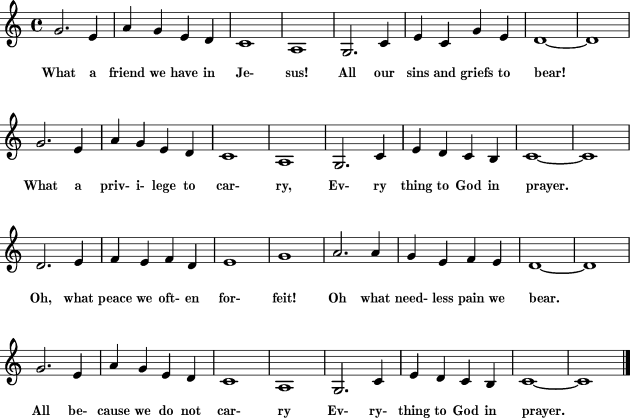 Follow along with your teacher niji in the best tutorial . What A Friend We Have In Jesus Sheet Music For Treble Clef Instrument 8notes Com