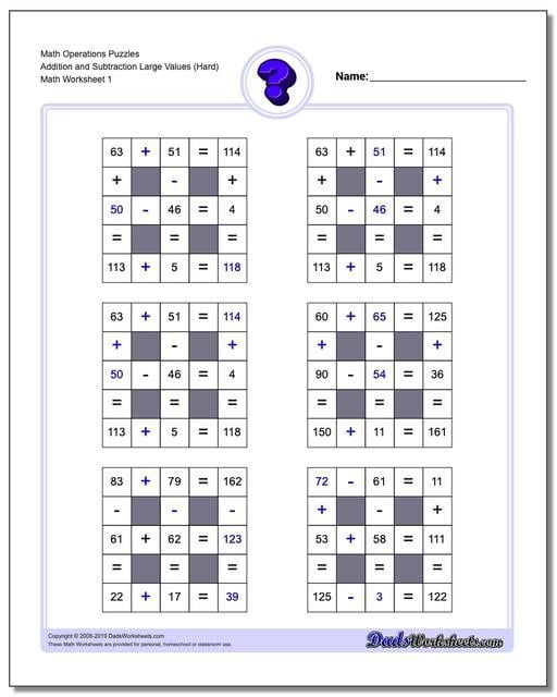 addition math puzzles worksheets 99worksheets