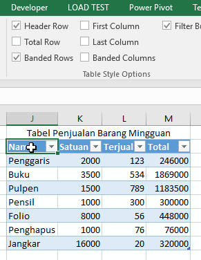 Cara Membuat Tabel di Excel dengan Table Tools dan Contohnya