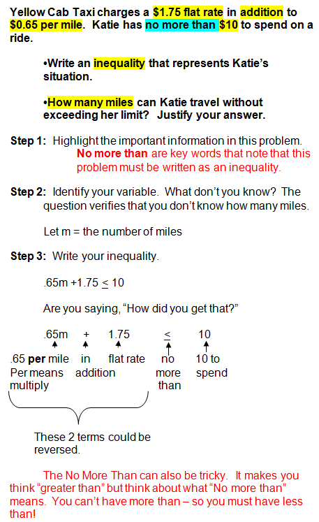 solving word problems in algebra inequalities