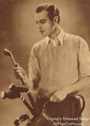 Vintage Cable Vest Knitting Pattern - Lux Knitting Book