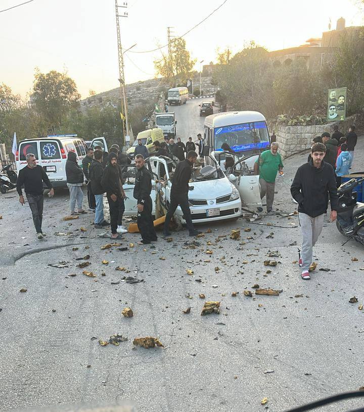 استهداف العدو سيارة في بلدة الطيري