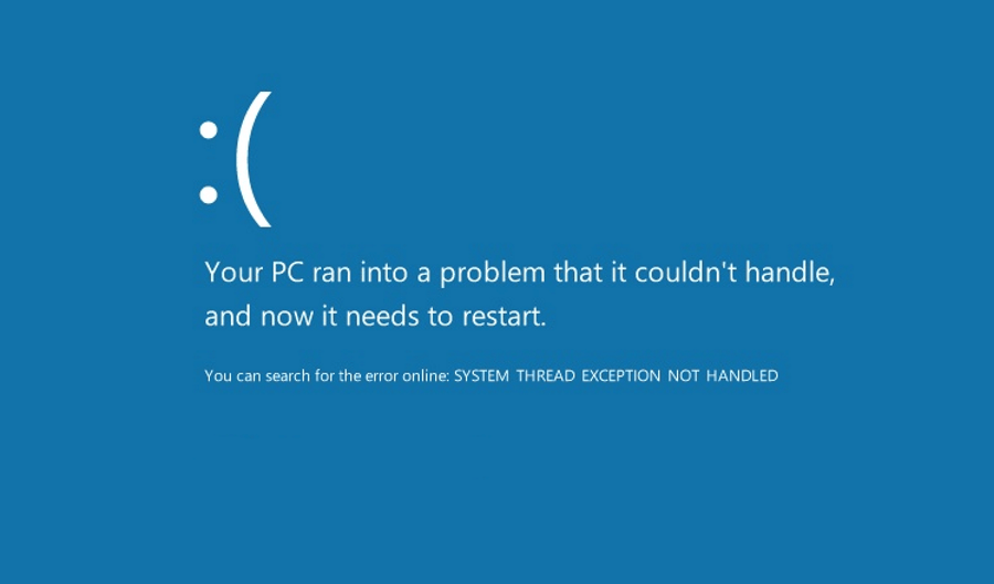 How to Fix SYSTEM_THREAD_EXCEPTION_NOT_HANDLED in Windows 10