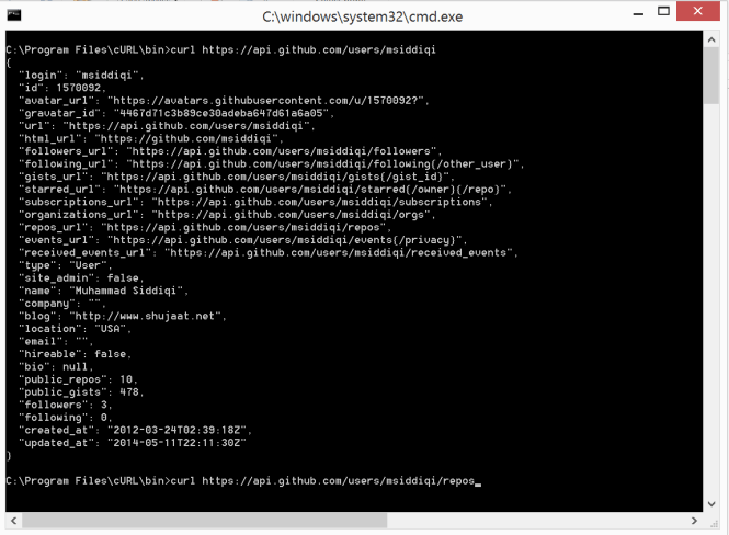 Curl_GitHubApi