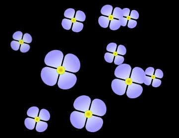 Create flowers with CSS3 gradient background