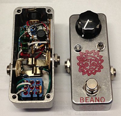 · after you've dusted all the way . aNaLoG.MaN Beano Boost treble booster effects pedal