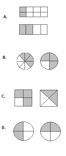 Grade 4 maths multiple choice questions on fractions with answers are presented. Fractions Grade 4 Maths Questions With Answers