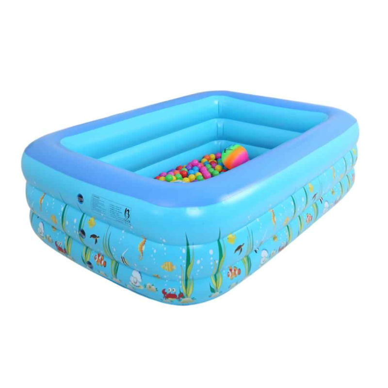 three ring rectangular pool