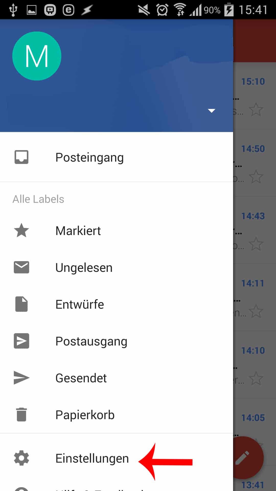 Für mit oder grüner unterstreichung gekennzeichnete. Gmail App : Email Konto einrichten - Anleitung