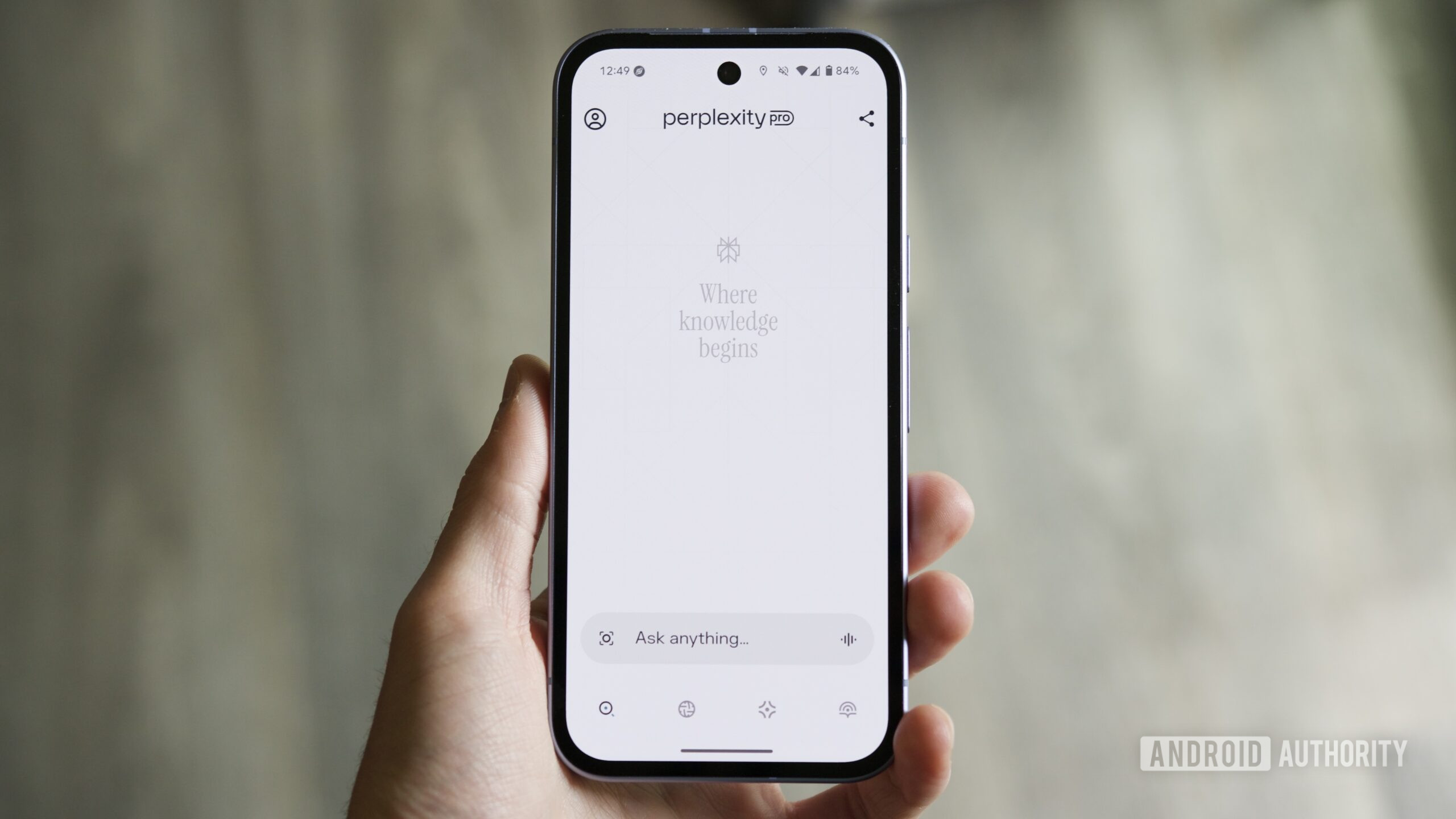 perplexity android app google pixel 9a hero The Perplexity app running on a Google Pixel 9a.