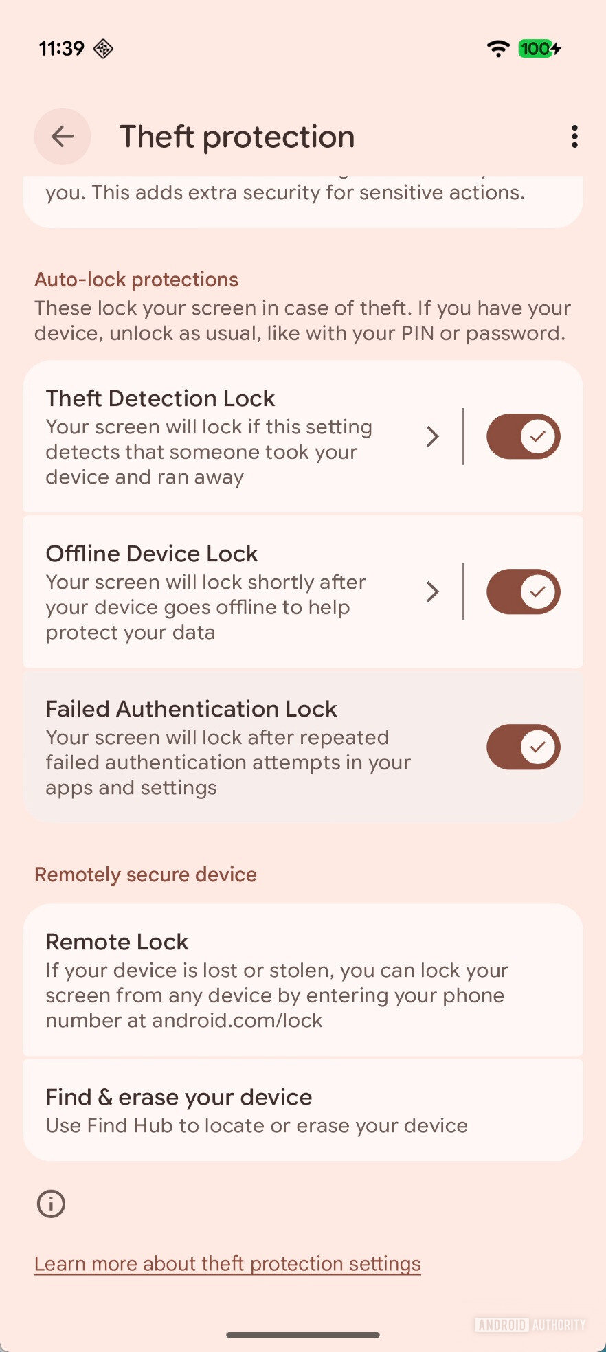 Failed Authentication Lock toggle in Android 16 QPR2 Failed Authentication Lock toggle in Android 16 QPR2