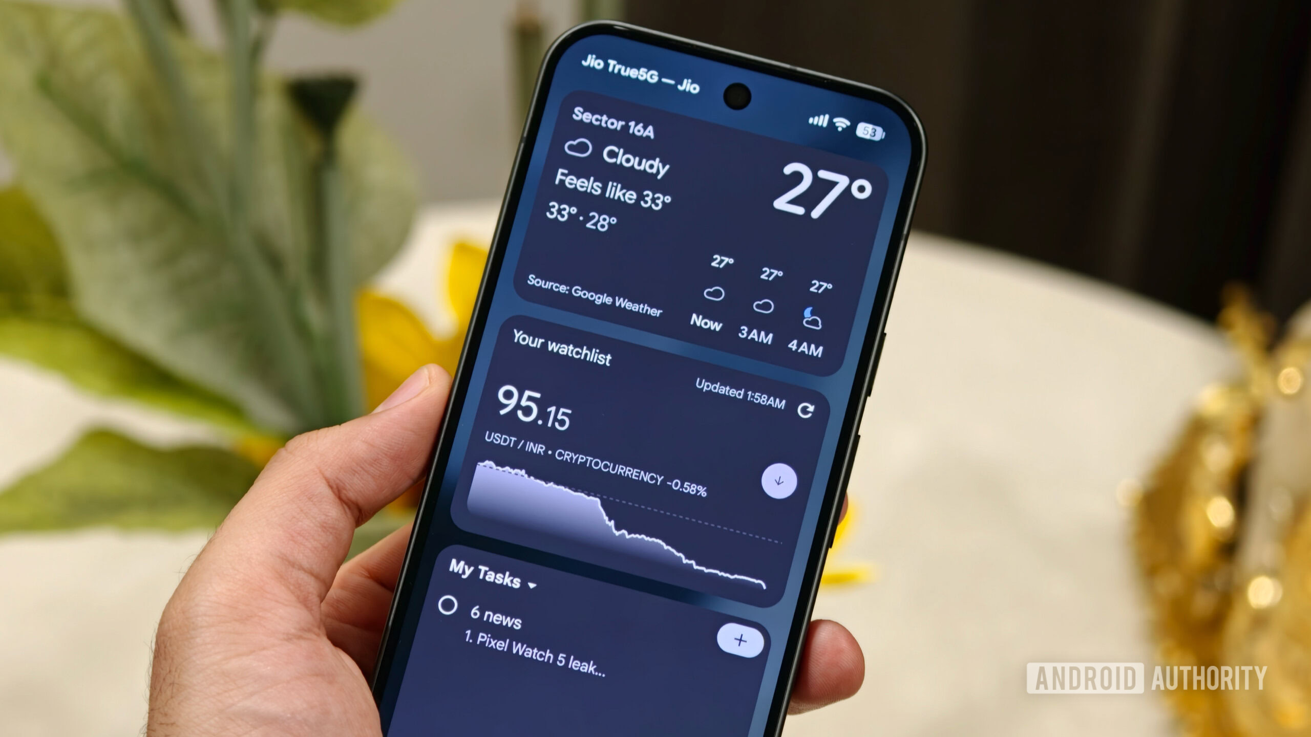 pixel 11 lock screen widgets Pixel 11 lock screen showing weather, stock, and task widgets