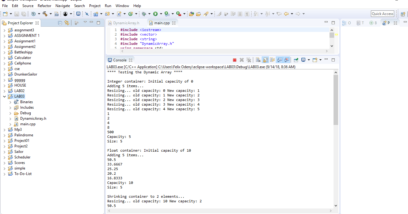 Lab 3 Dynamic Array Solved Ankitcodinghub