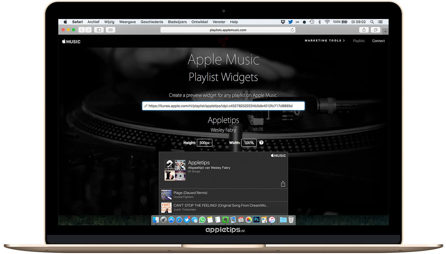 Een Apple Music widget maken van een afspeellijst appletips
