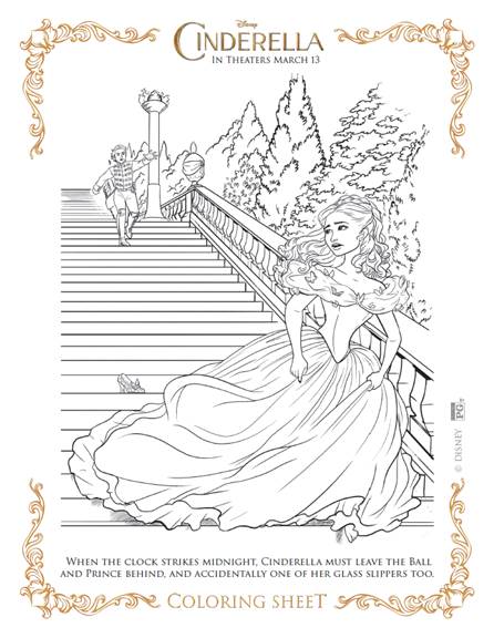 Cinderella Coloring Sheets - April Golightly