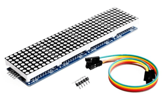 MAX7219 Dot Matrix Modulo per Arduino Microcontroller 4 In 1 Display with 5pin Line MAX7219 Dot Matrix Modulo per Arduino Microcontroller 4 In 1 Display with 5pin Line
