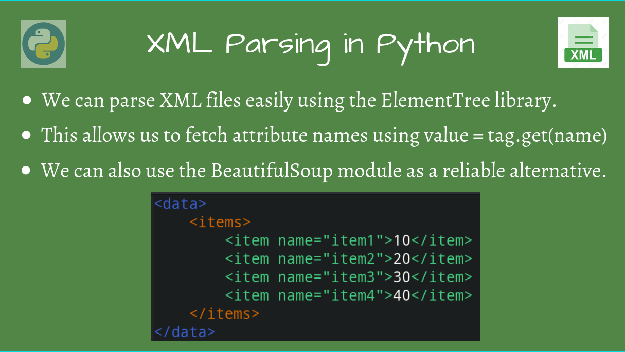 · dom or sax api:. Python Xml Parser Askpython