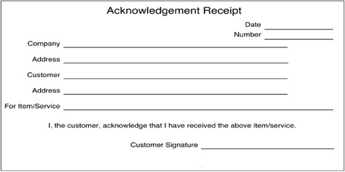 Acknowledgement Receipt Samples - Acknowledgement Receipt Form - Assignment Point